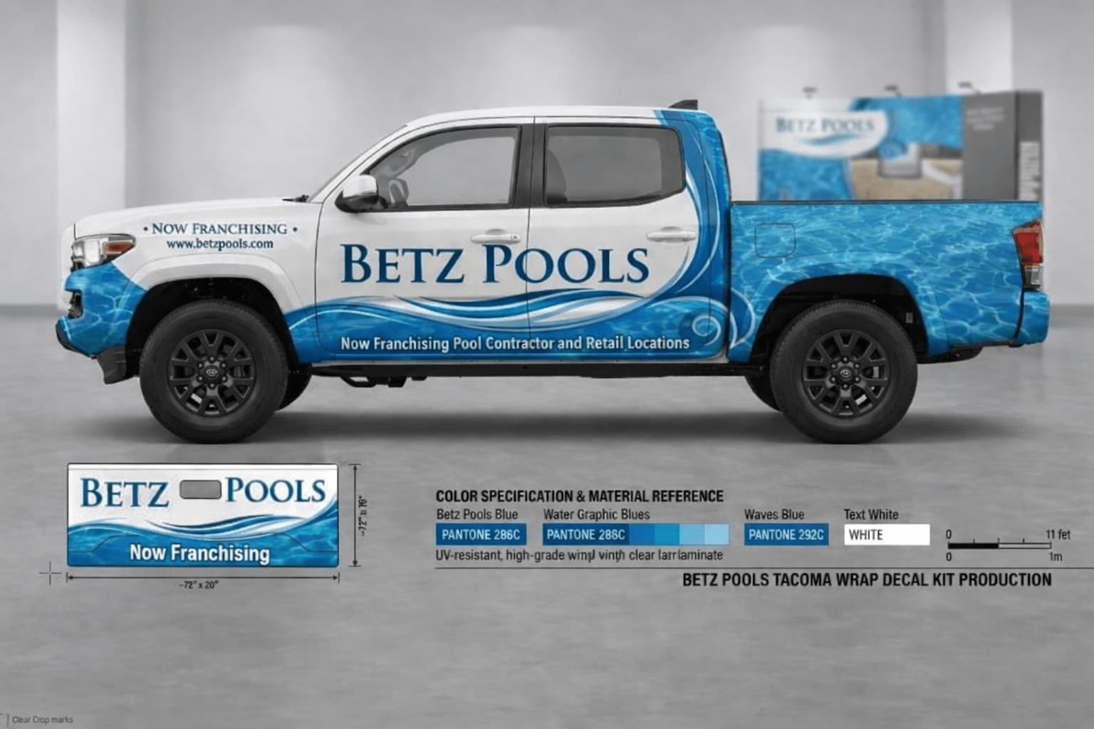 Betz Pools branded service truck